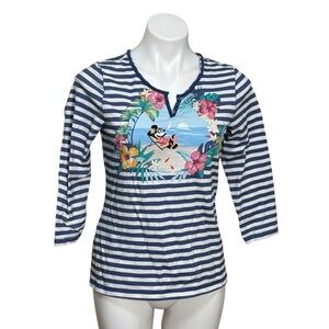 Tommy Bahama Disney parks collab Minnie Mouse cruise cotton  beach t shirt small